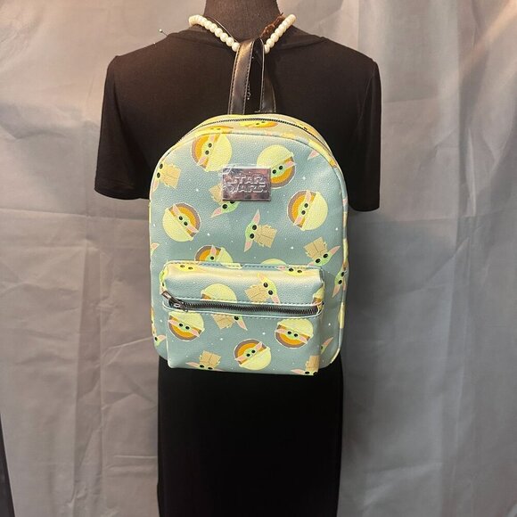 Loungefly Disney Grogu Backpack Mandalorian Child Star Wars Purses Shoulder Bag - Picture 8 of 12